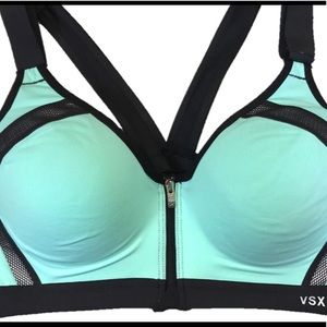 Victoria secret reflective front zip sports bra